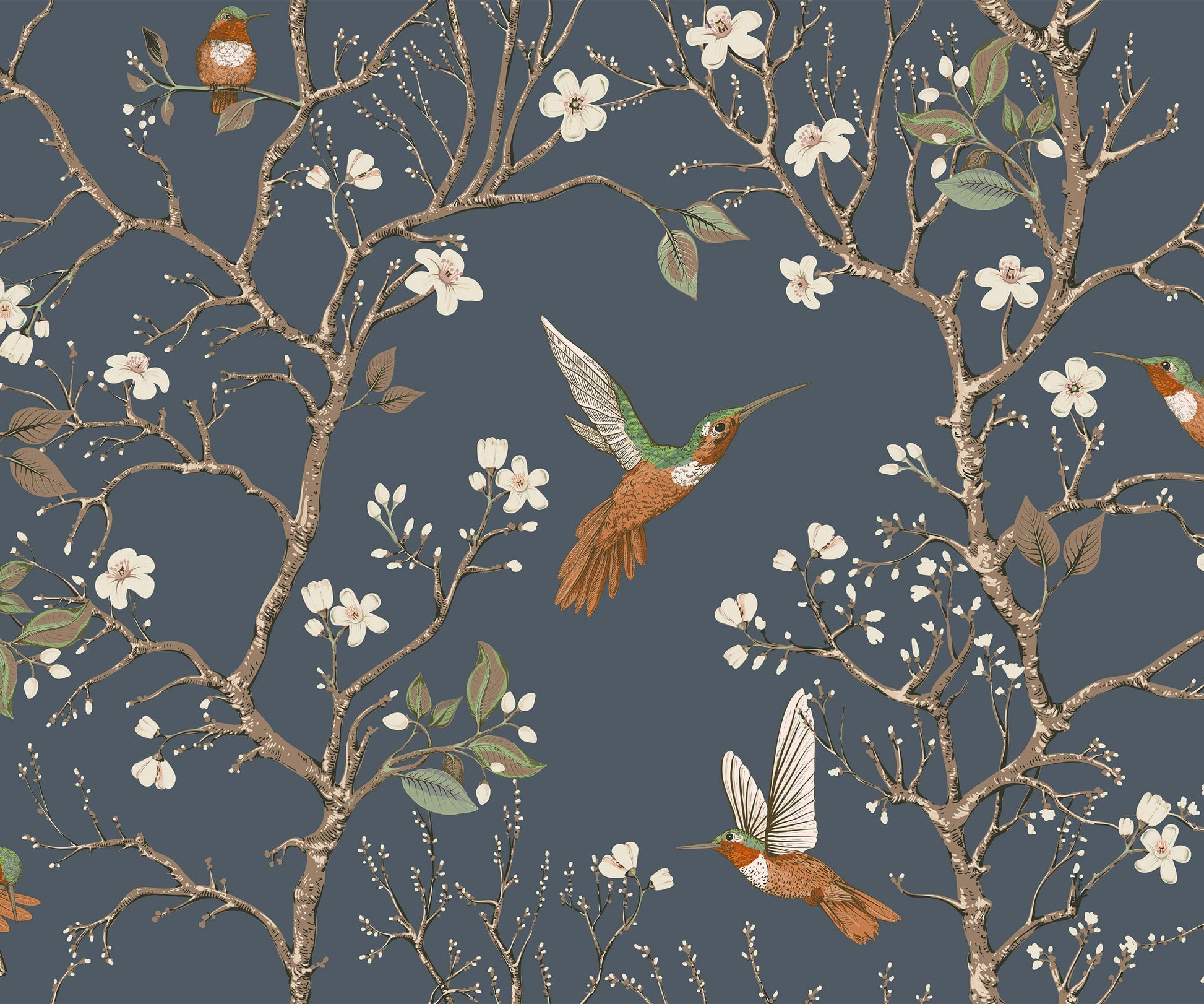 Bronte Bird and Branch Wallpaper