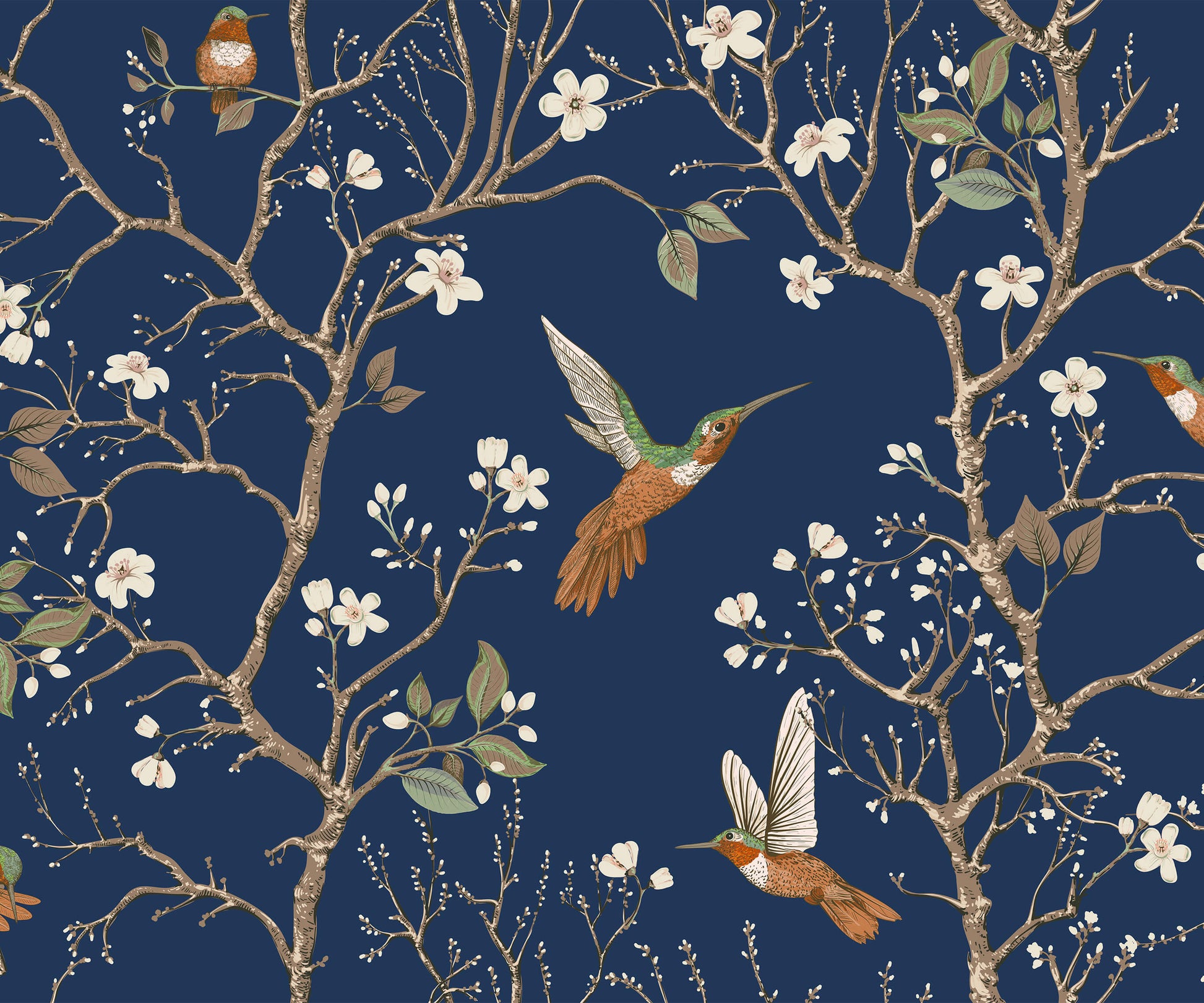 Bronte Bird and Branch Wallpaper