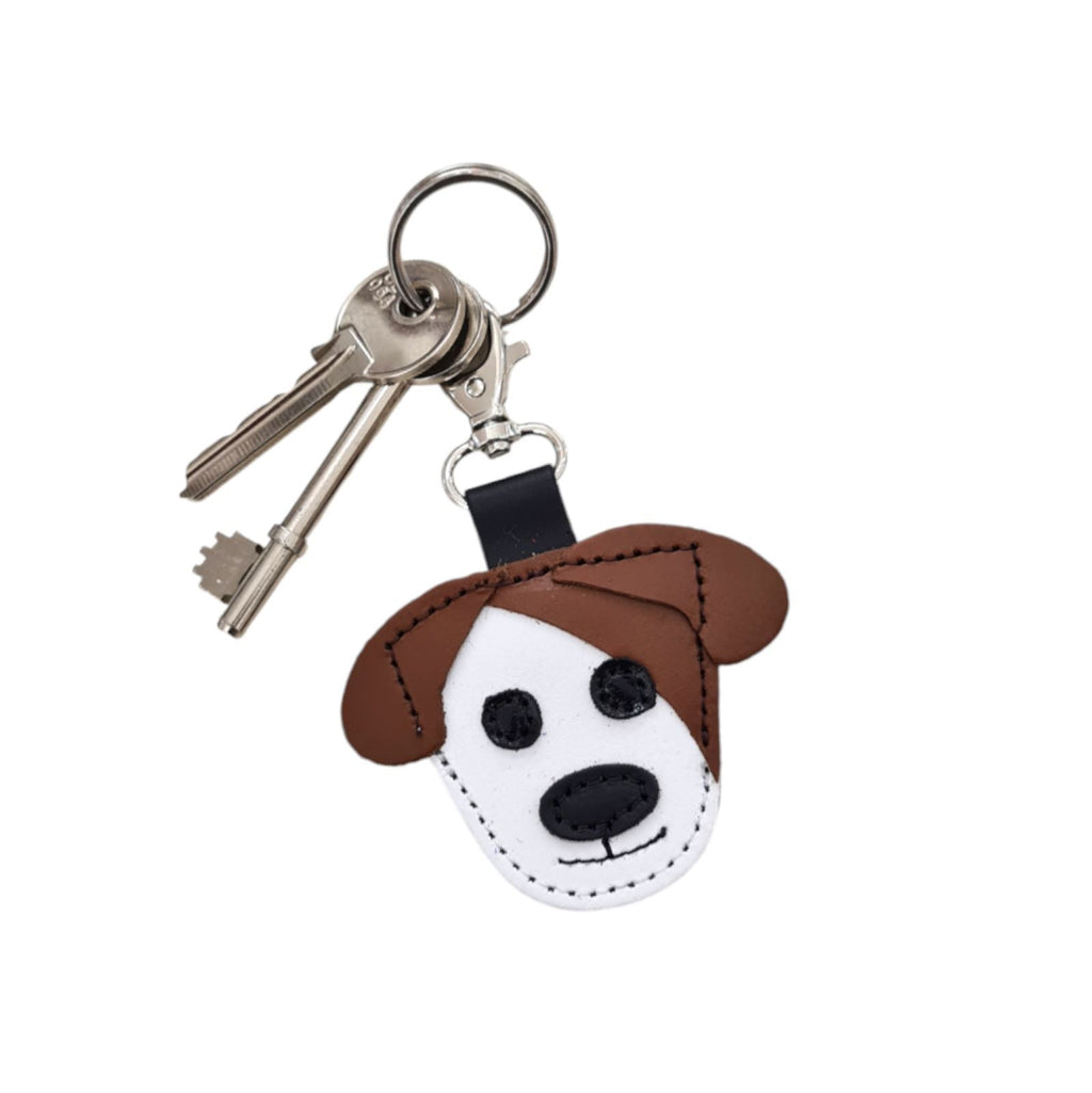 Cute Dog Bag Charm in Chestnut