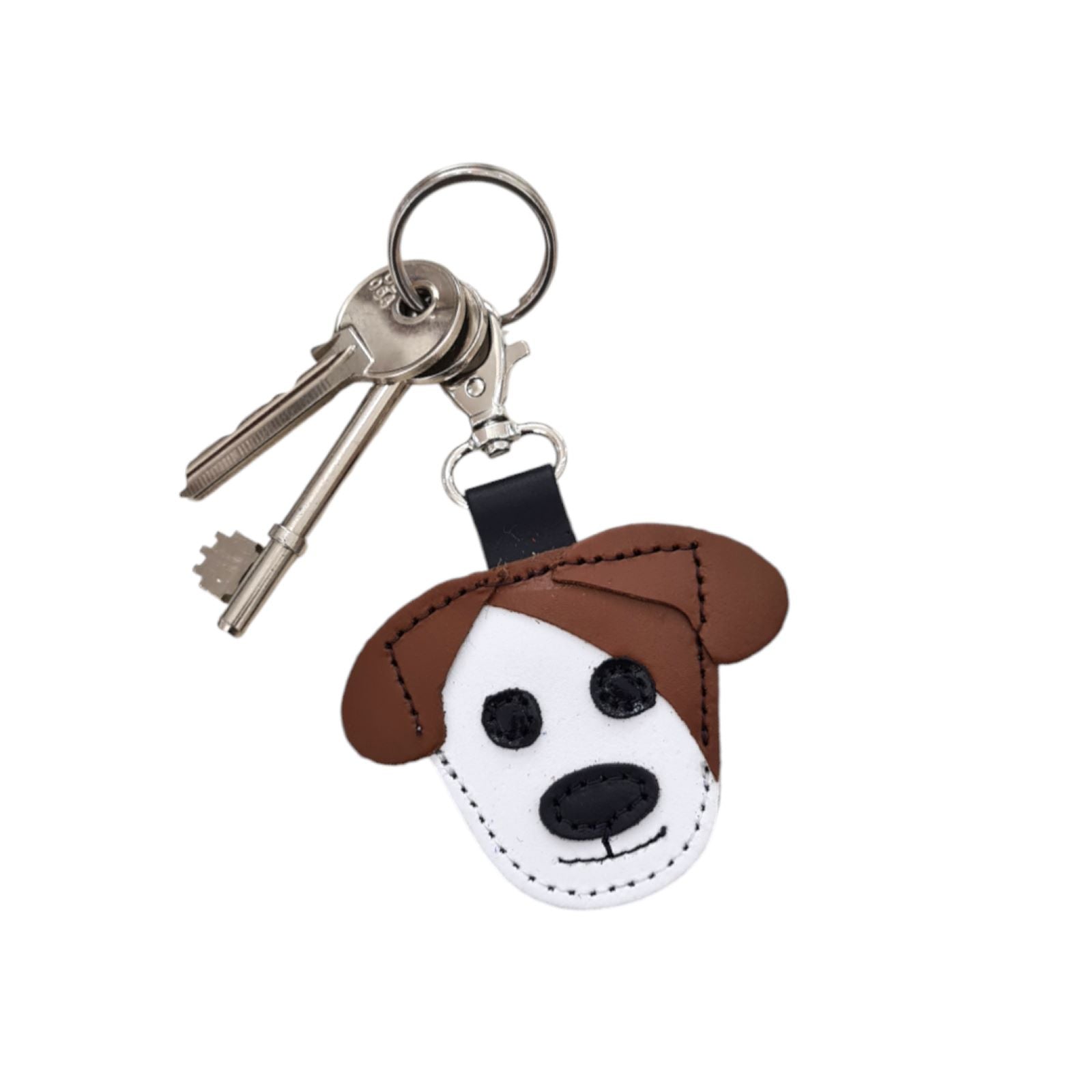 Cute Dog Bag Charm in Chestnut