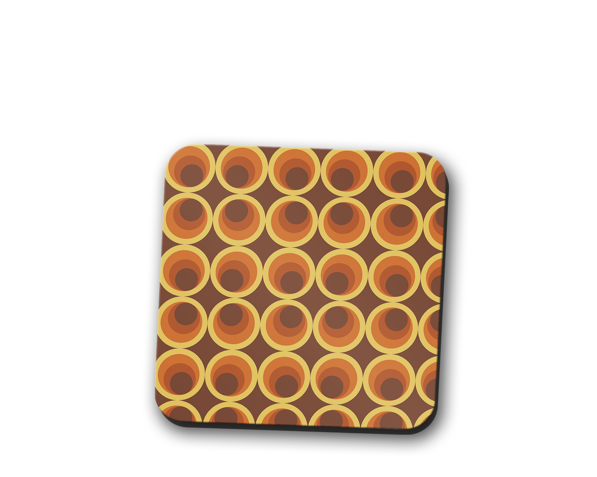 Brown Retro Geometric Placemats Set of 4 or 6