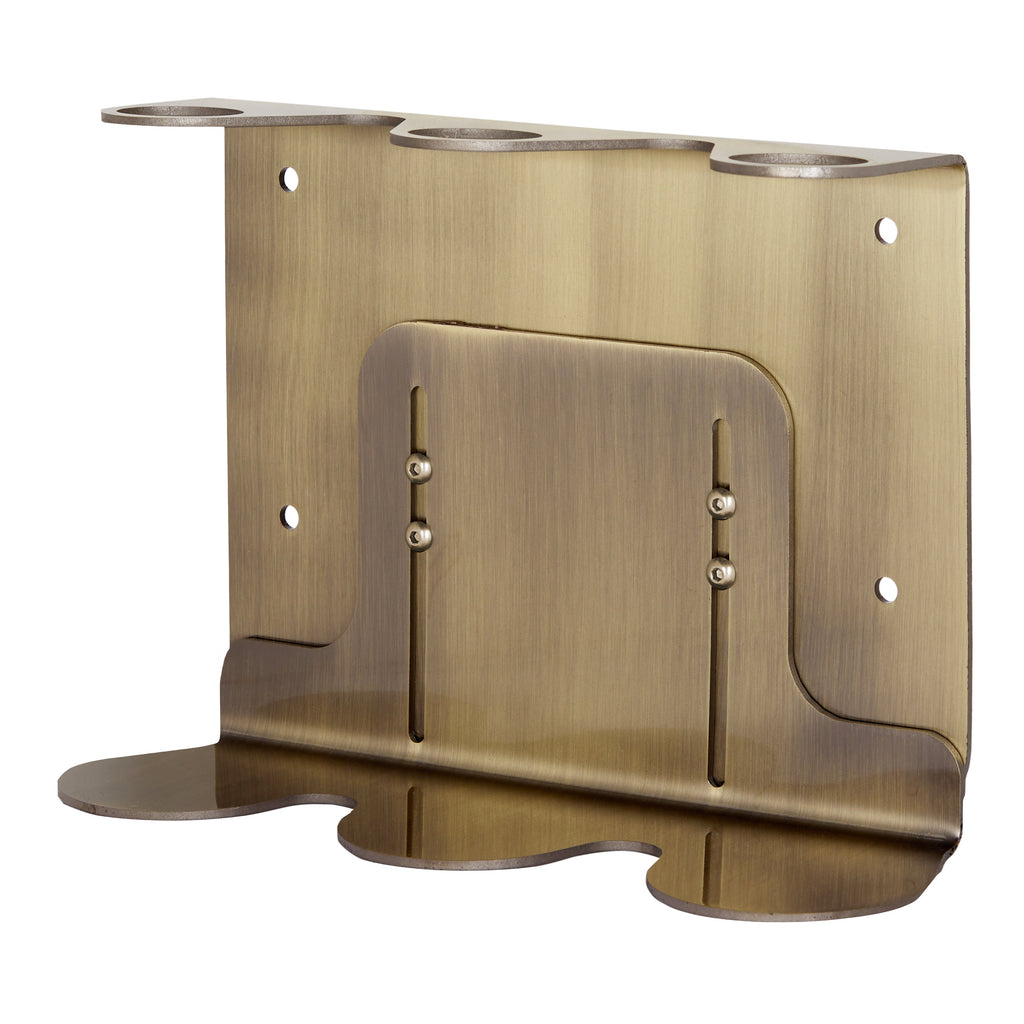 Gold Triple Soap Bottle Holder Wall Mount