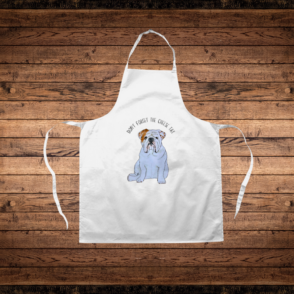Cheese Tax Apron for Bulldog Parents