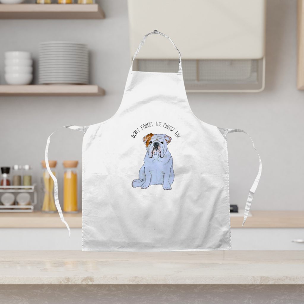 Cheese Tax Apron for Bulldog Parents