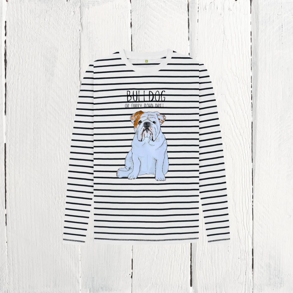 Kids Bulldog Breton Stripe Long Sleeve Tee