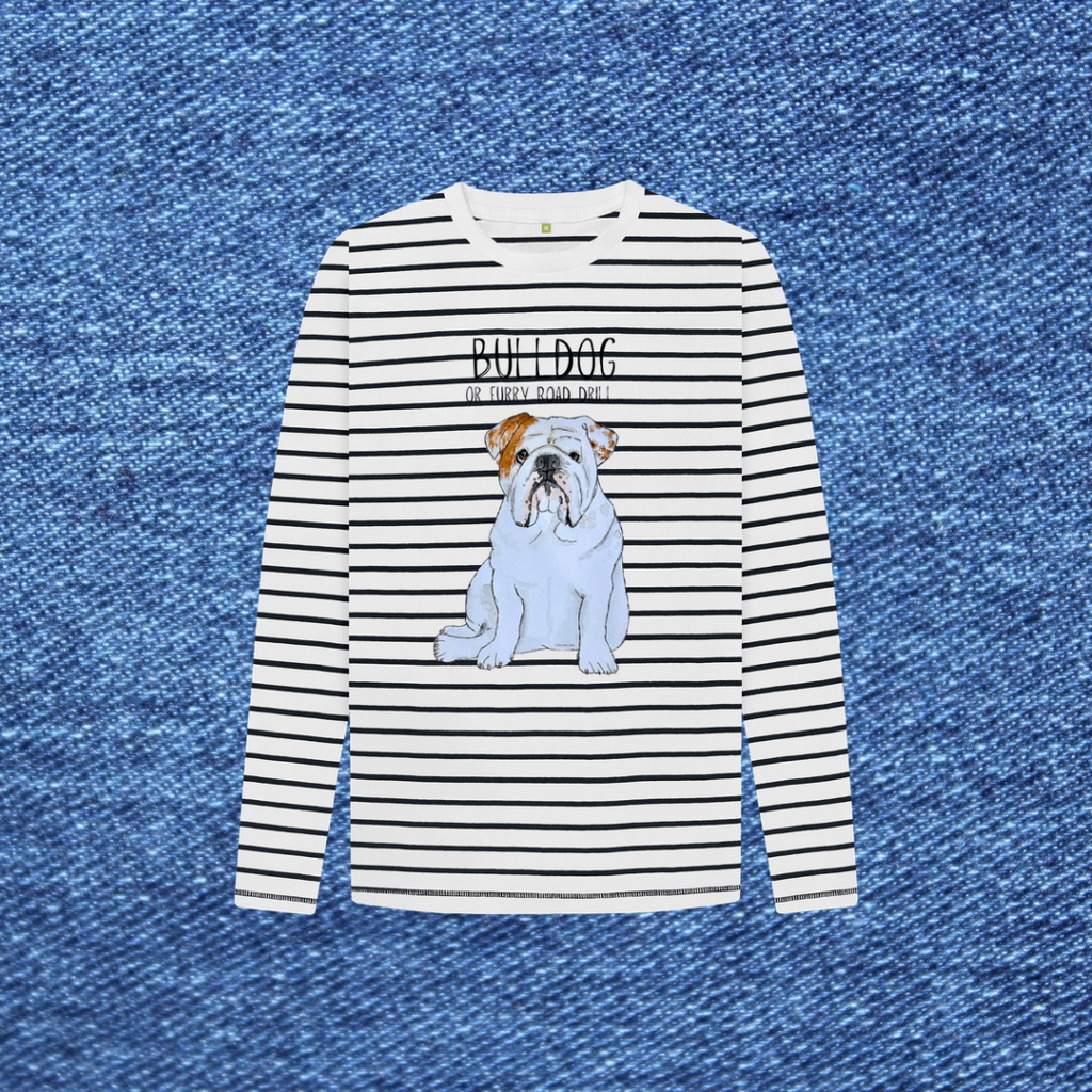 Kids Bulldog Breton Stripe Long Sleeve Tee