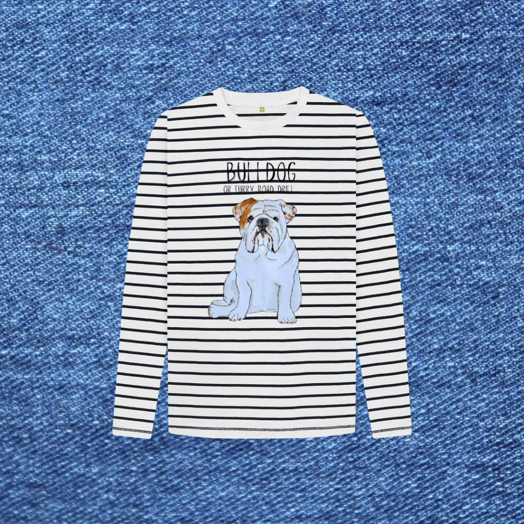 Kids Bulldog Breton Stripe Long Sleeve Tee