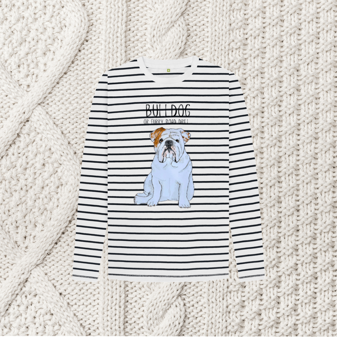 Kids Bulldog Breton Stripe Long Sleeve Tee