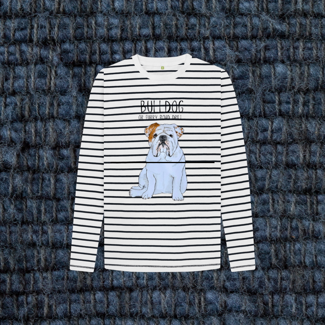 Kids Bulldog Breton Stripe Long Sleeve Tee