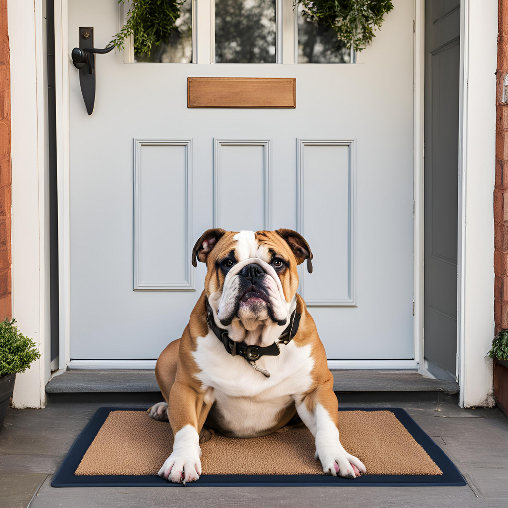 Bulldog Doormat Come In Because I'm Hardly Going to Get There Quick Enough