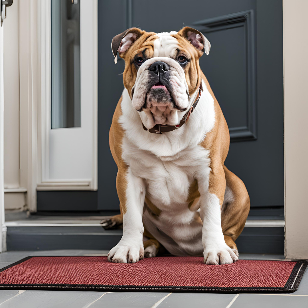 Bulldog Doormat Come In Because I'm Hardly Going to Get There Quick Enough