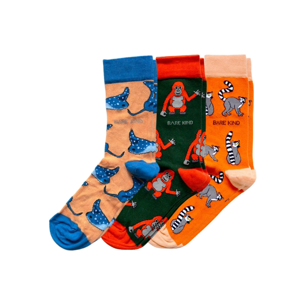 Orange Lover Bamboo Sock Set of 3