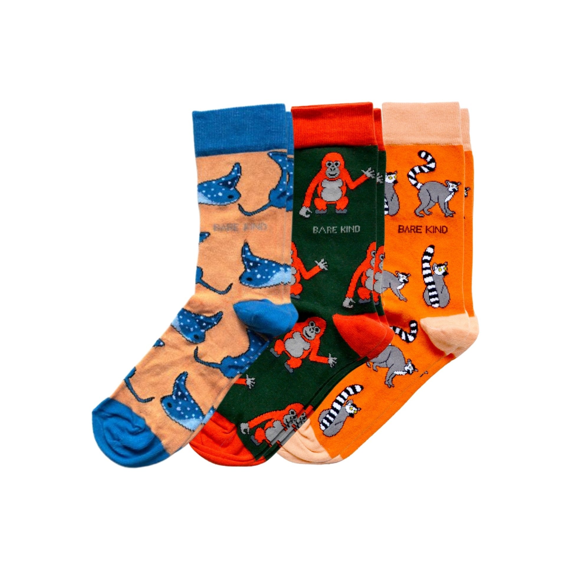 Orange Lover Bamboo Sock Set of 3