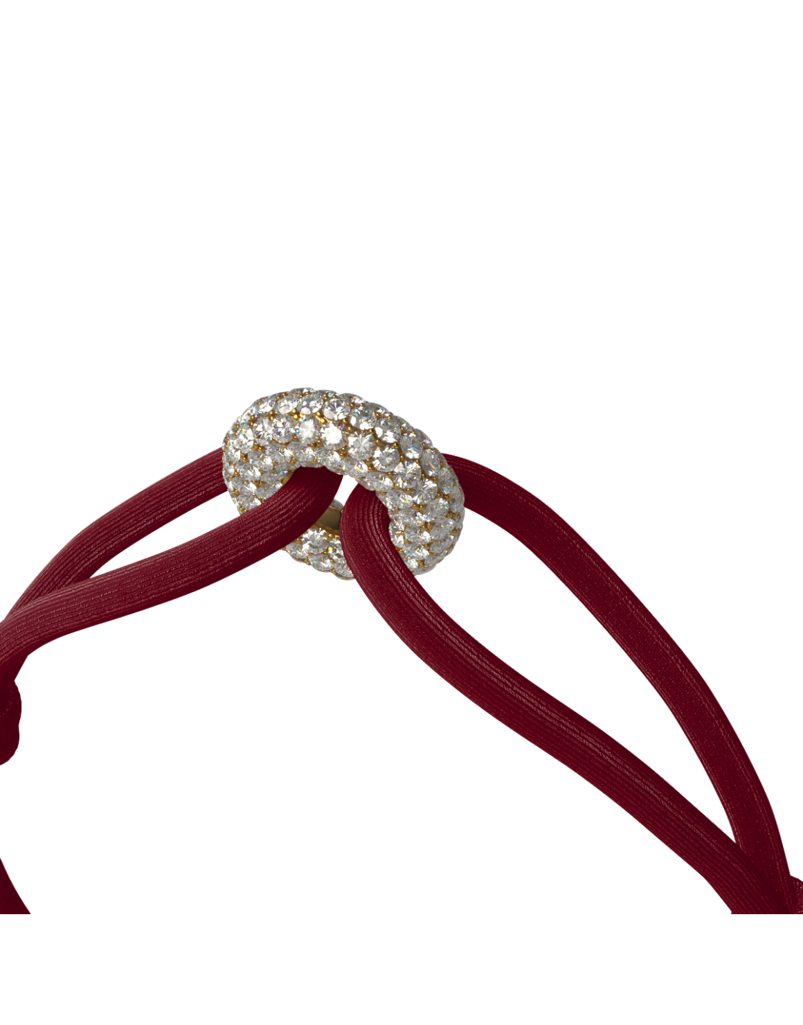 Golden Pave Cord Bracelet with Lab Diamonds