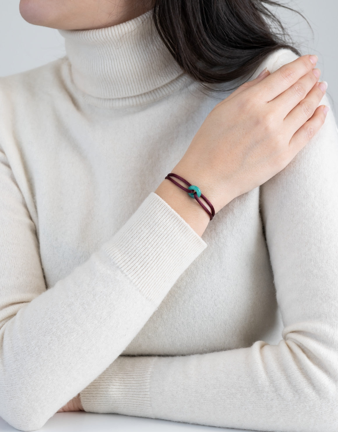 Soho Cord Bracelet with Jade Stone