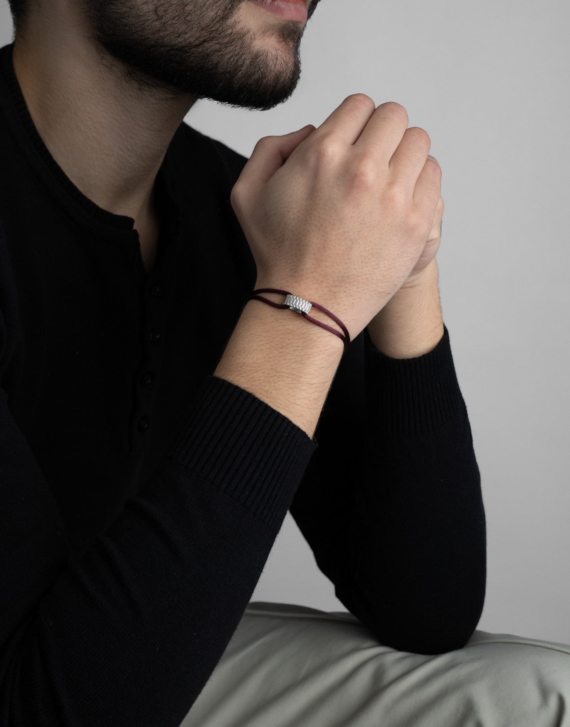 Regent Cord Bracelet in Sterling Silver