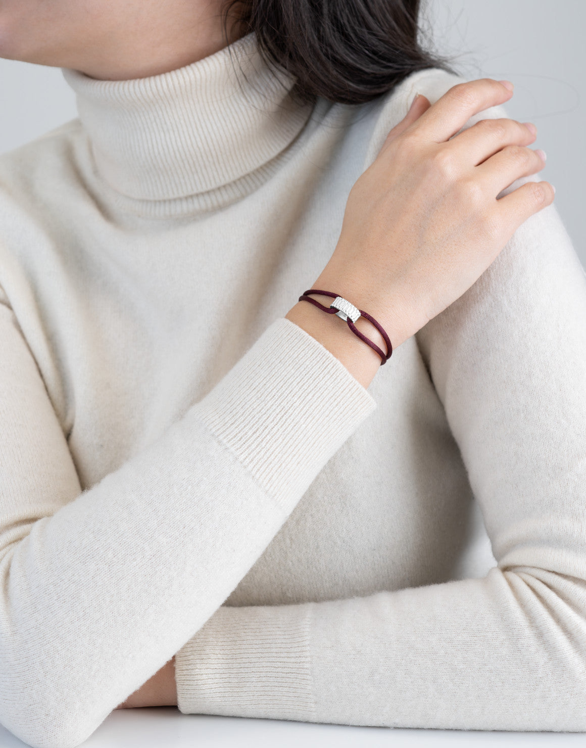 Regent Cord Bracelet in Sterling Silver