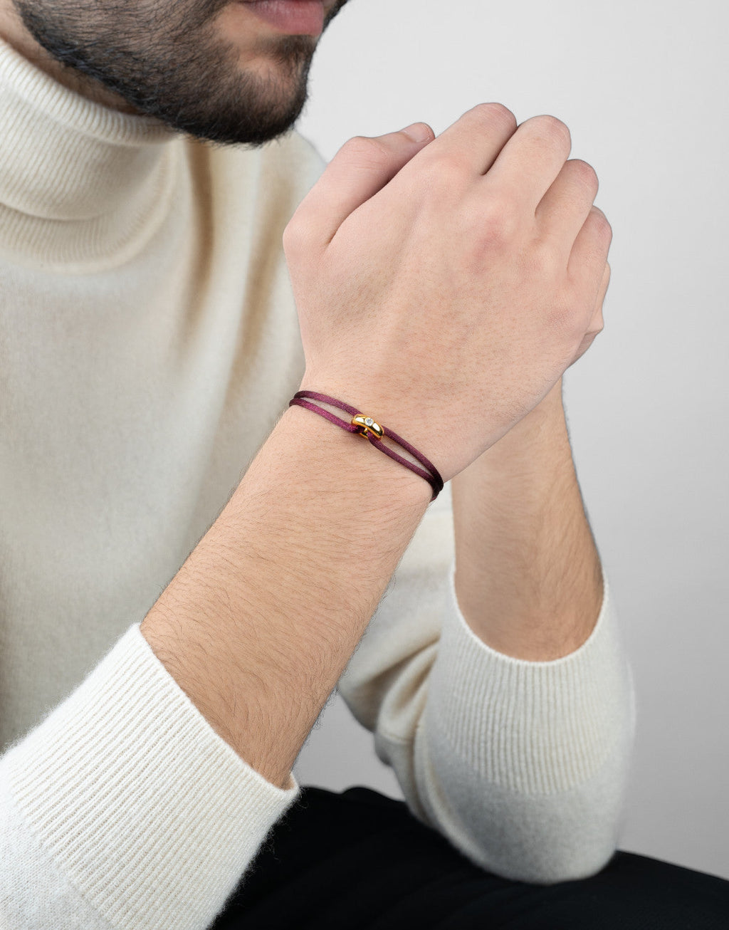 Golden Diamond Cord Bracelet