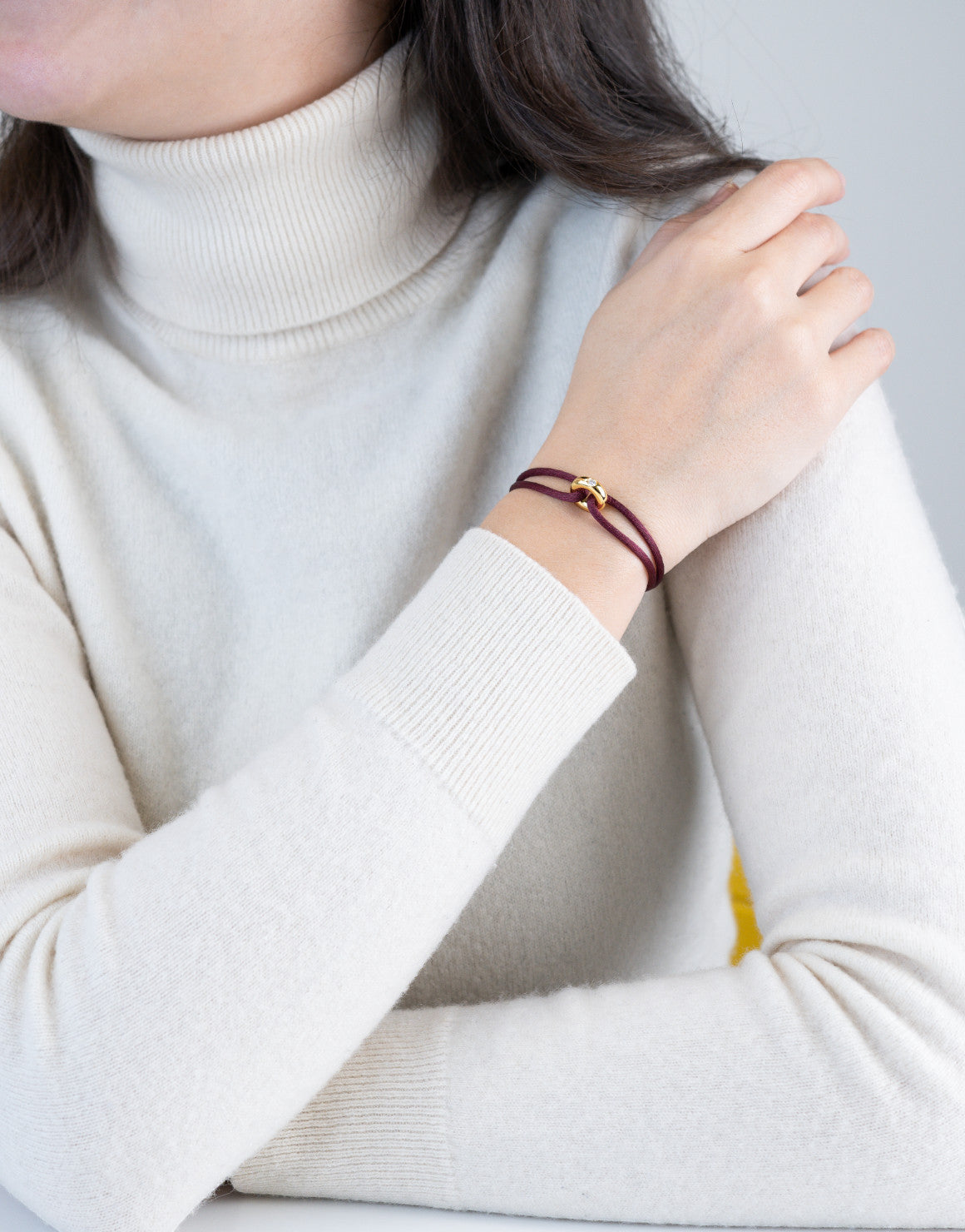 Golden Diamond Cord Bracelet