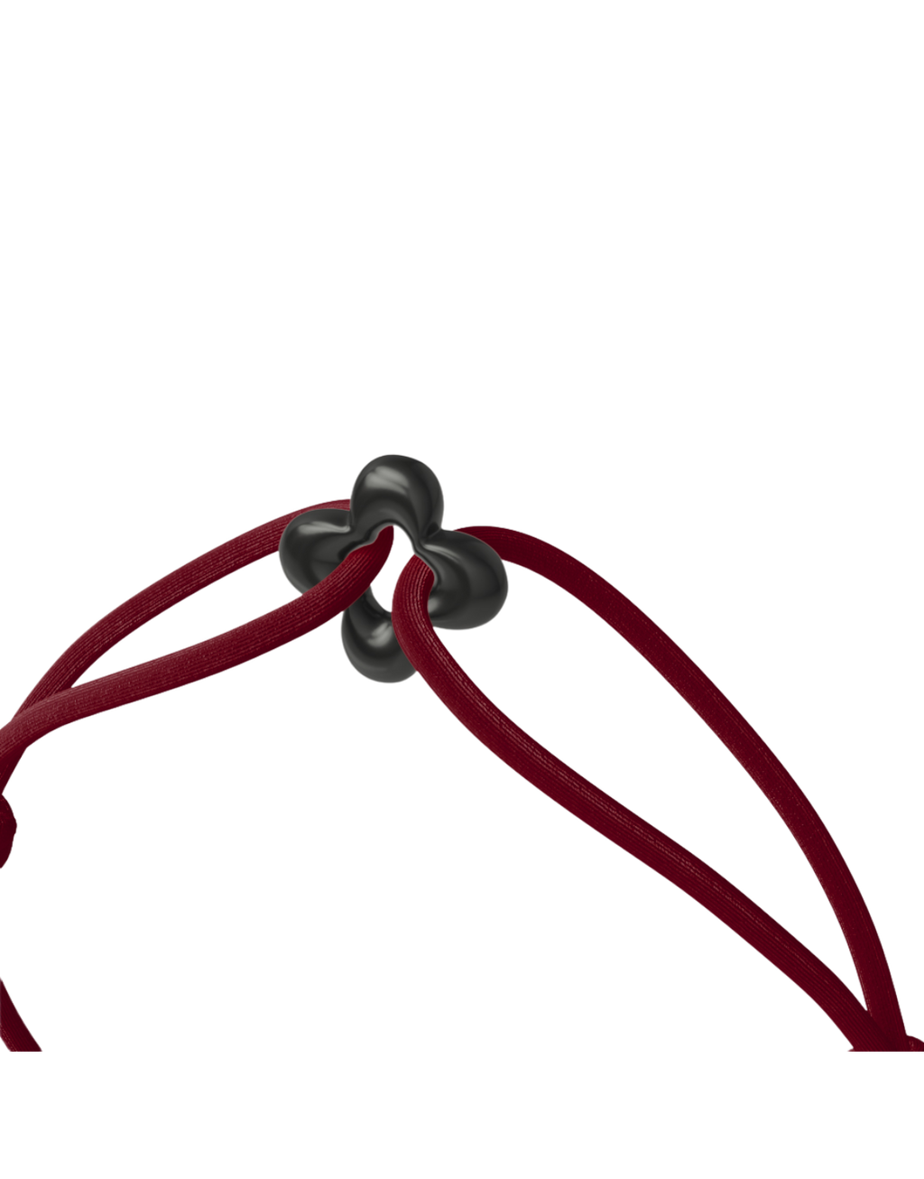 Mini Black Clover Onyx Cord Bracelet