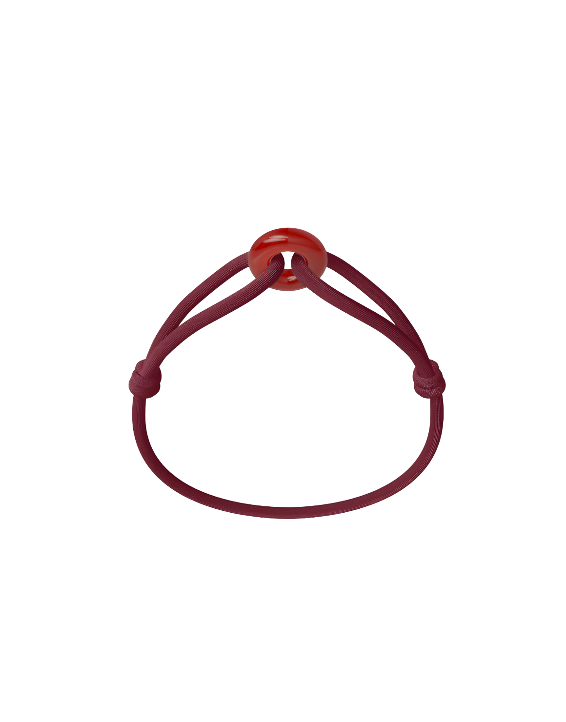 Red Soho Cord Bracelet with Carnelian