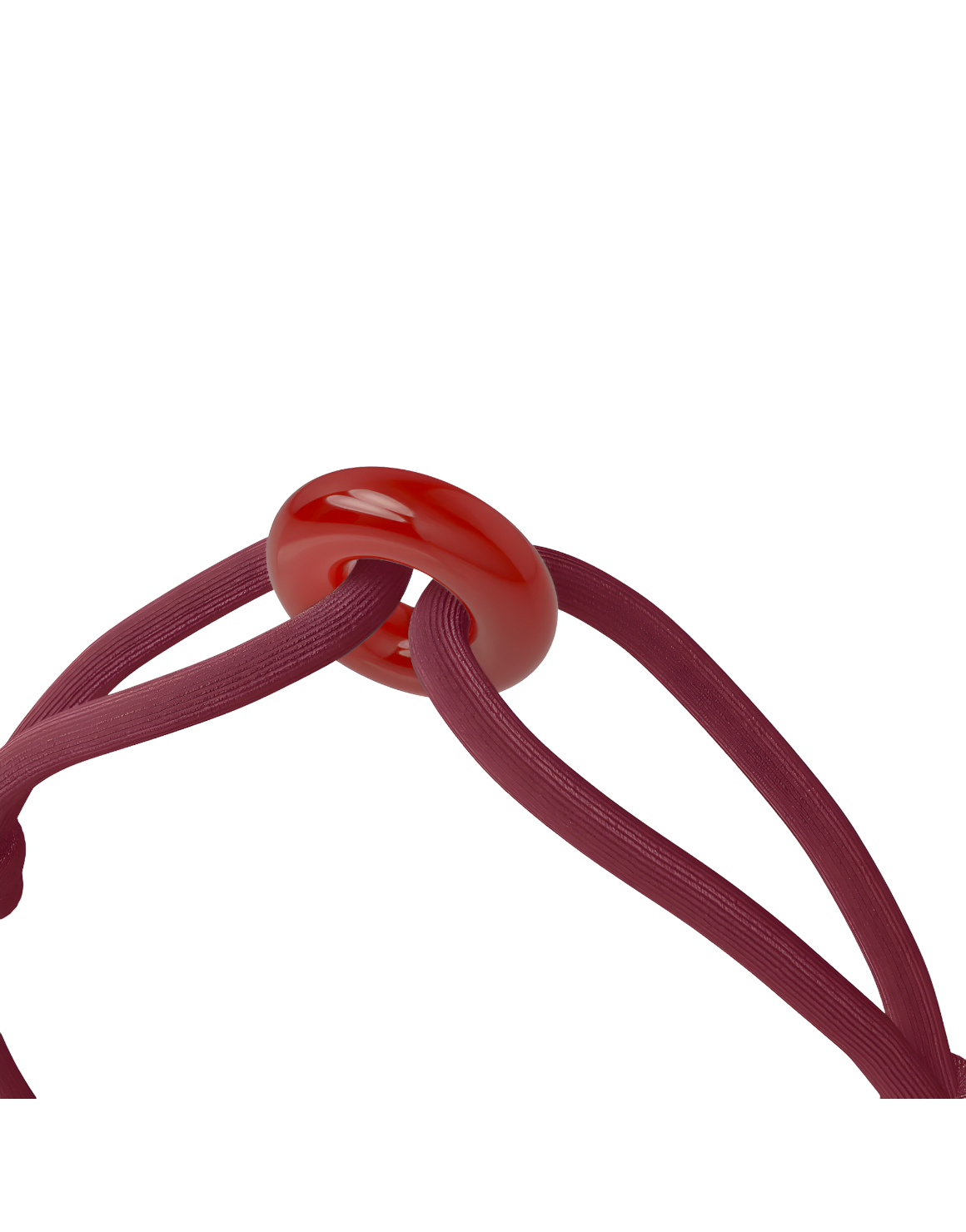 Red Soho Cord Bracelet with Carnelian