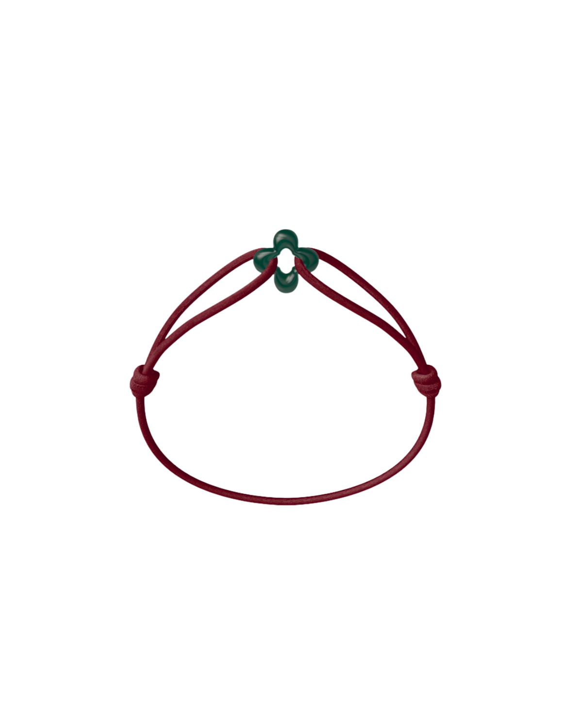 Mini Green Clover Cord Bracelet