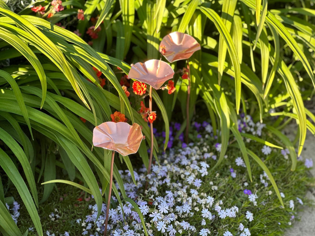 Set of 3 Copper Bee Drinkers