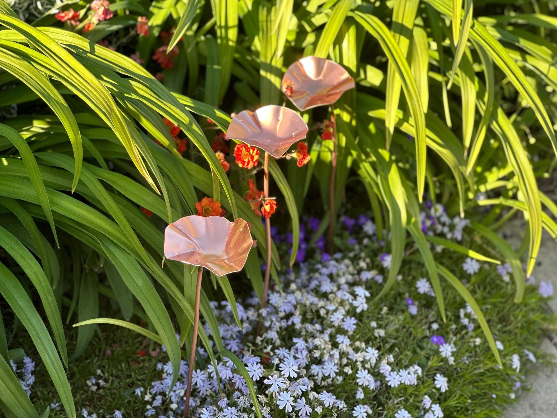 Set of 3 Copper Bee Drinkers