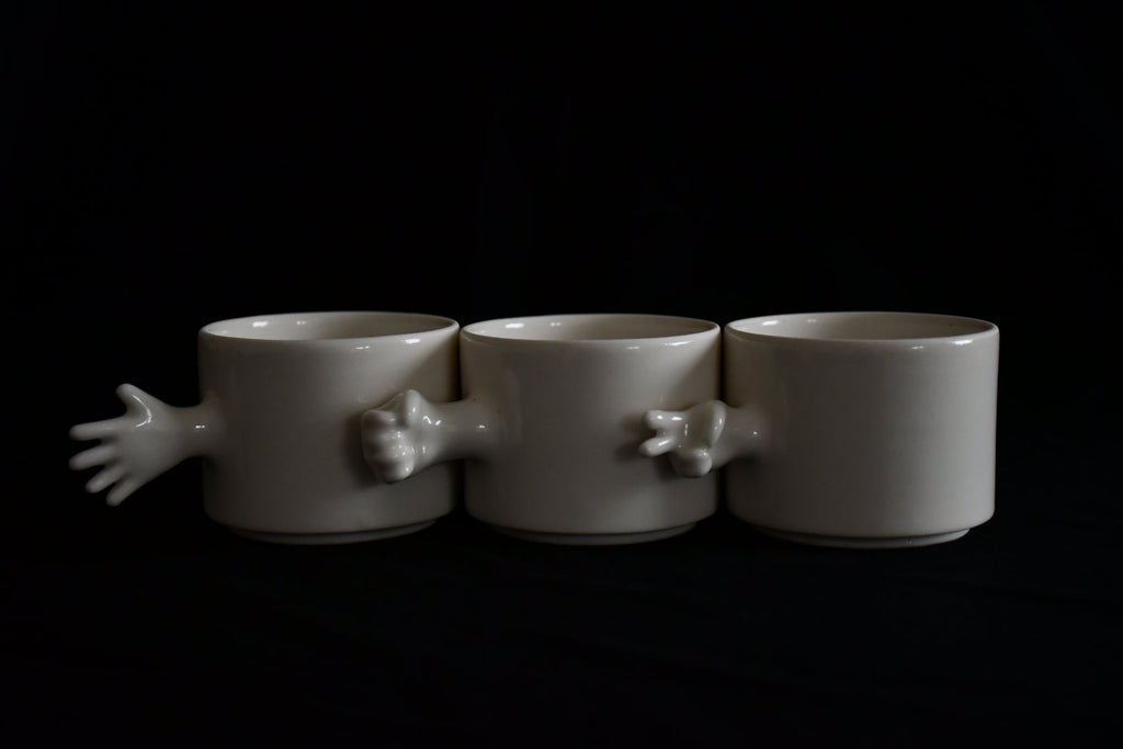 Rock Paper Scissors Porcelain Cup Set
