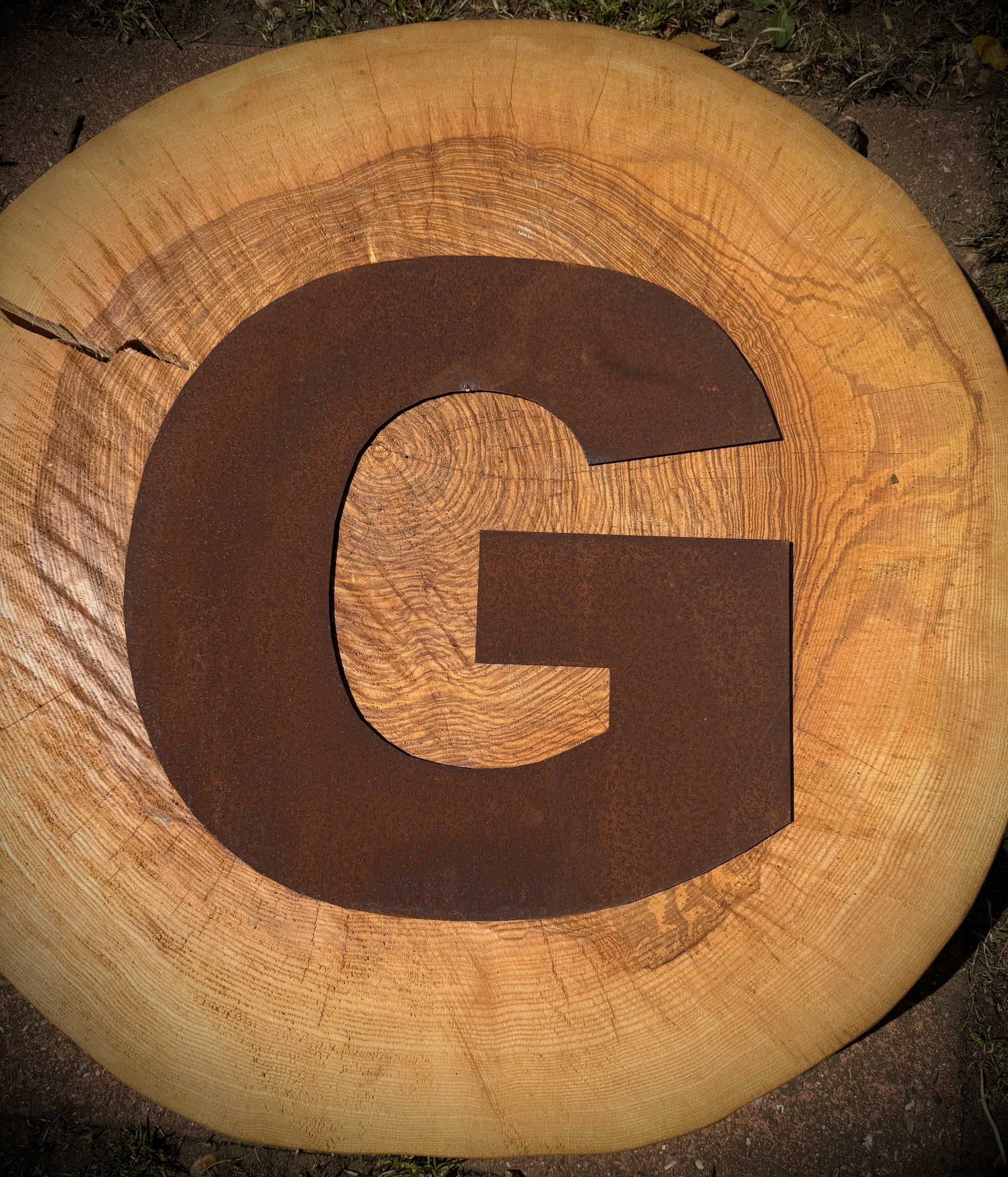 12 Inch Rusty Metal Letters A-Z 0-9