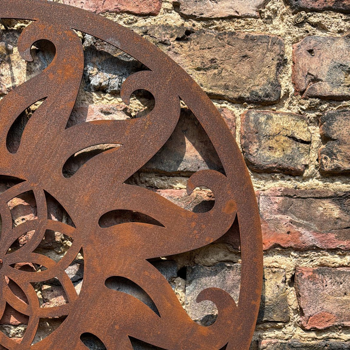 Rusty Metal Sun Wall Decoration 55cm