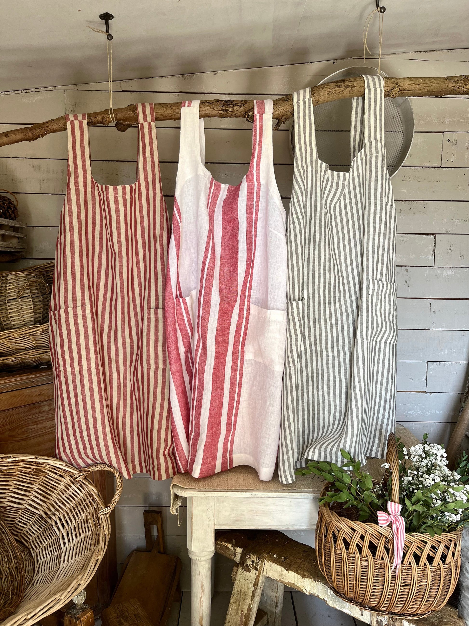 Natural Linen Apron Handmade