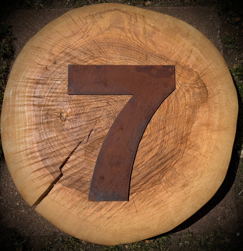 12 Inch Rusty Metal Letters A-Z 0-9