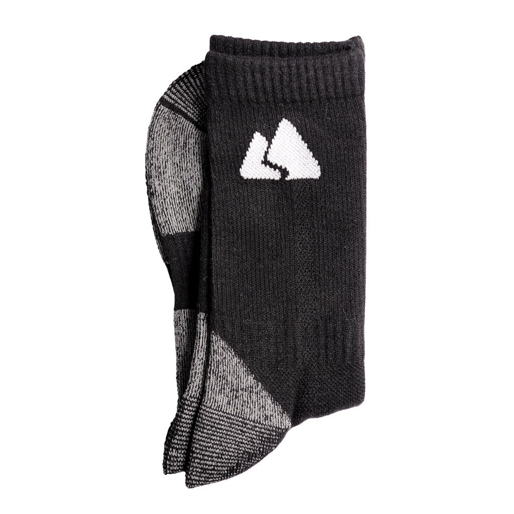 Black Merino Wool Hiking Socks for Winter Trekking