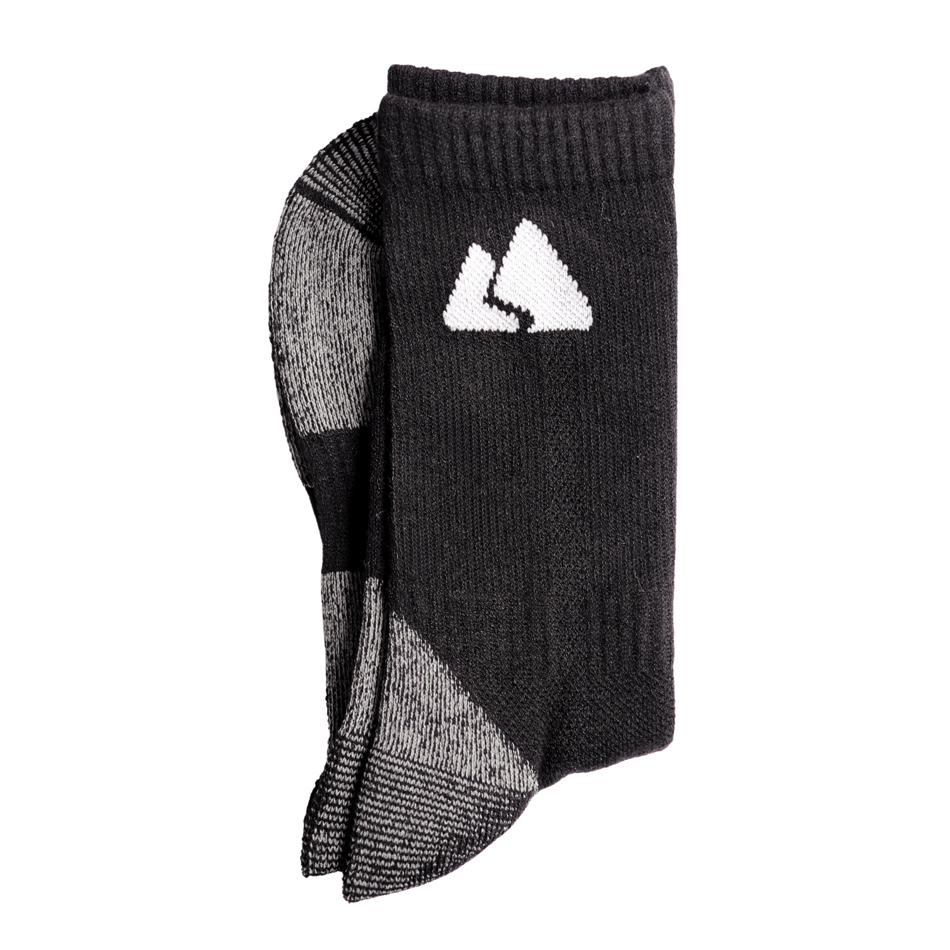 Black Merino Wool Hiking Socks for Winter Trekking