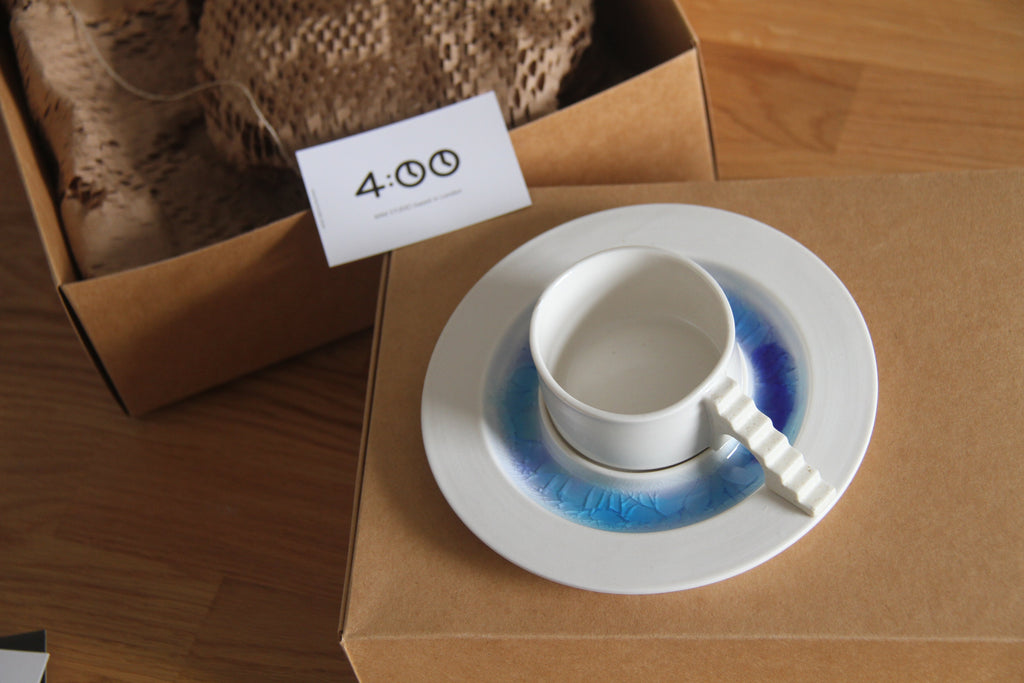 Castle Coffee Cup with Blue Glass Moat