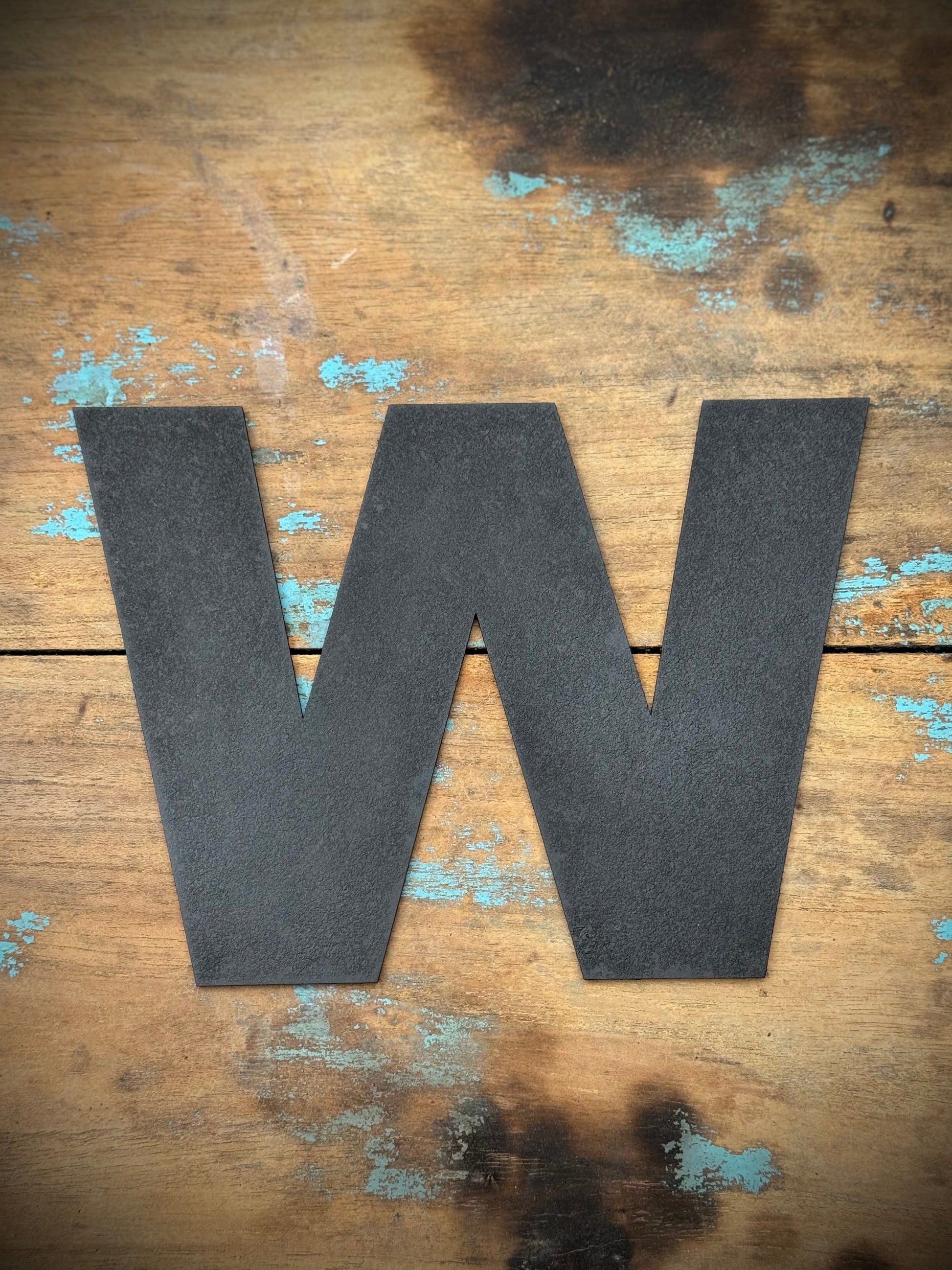 Black Metal Letters 12 inch and 5 inch Rustic Industrial Wall Decor