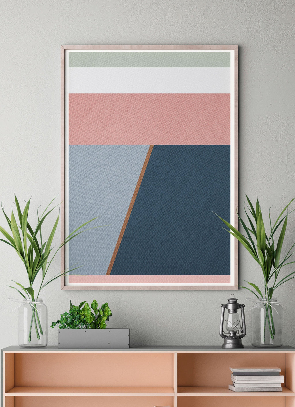 Calm Neutral Abstract Art Print