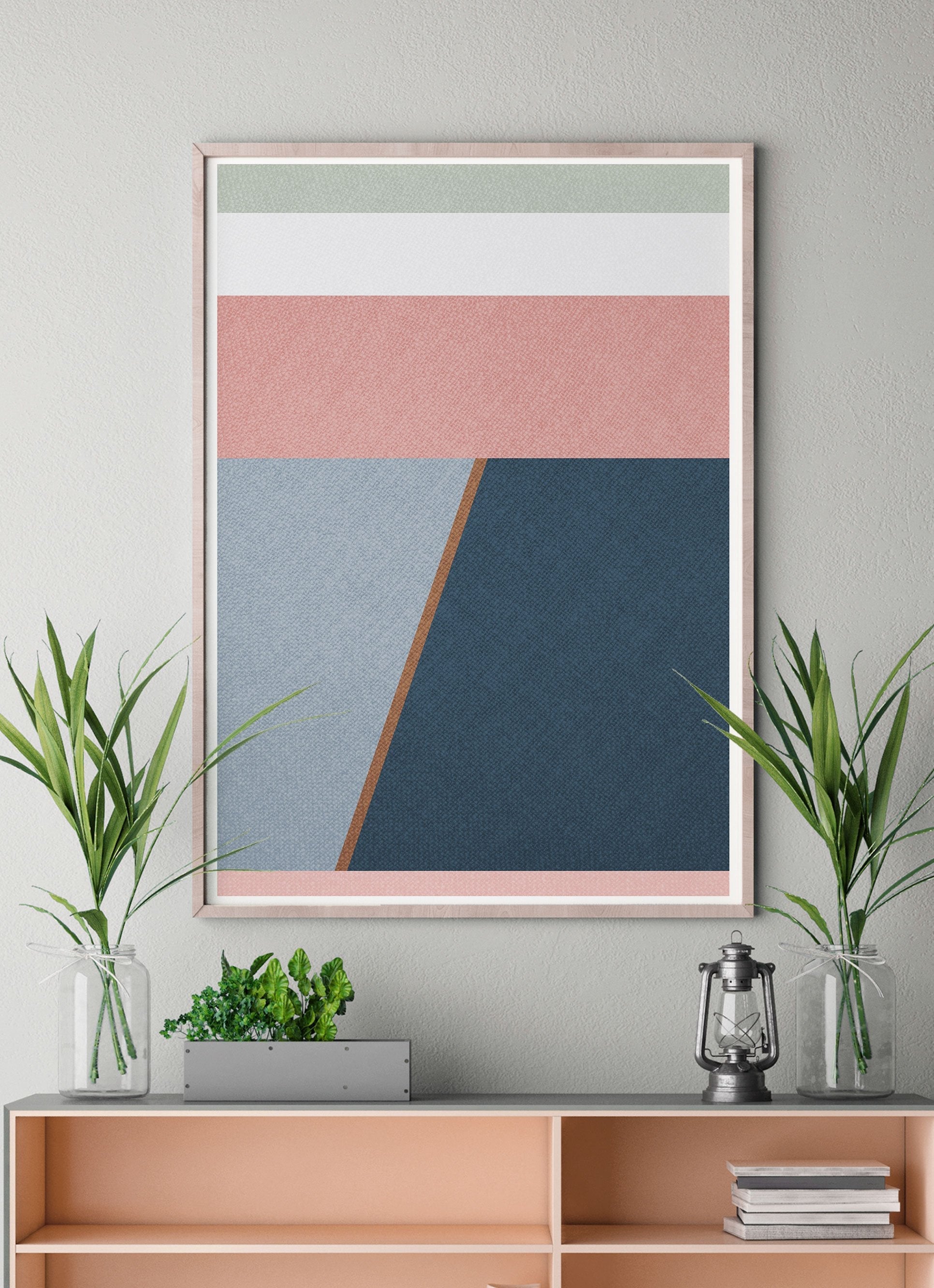 Calm Neutral Abstract Art Print