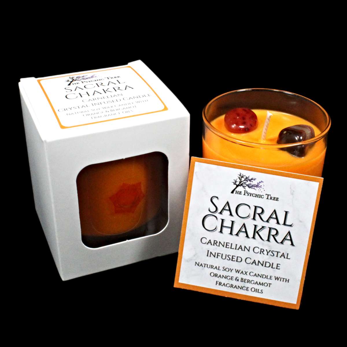 Sacral Chakra Crystal Infused Scented Candle