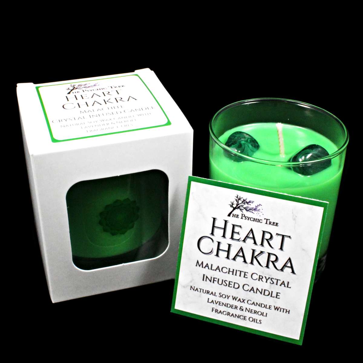 Heart Chakra Crystal Infused Scented Candle