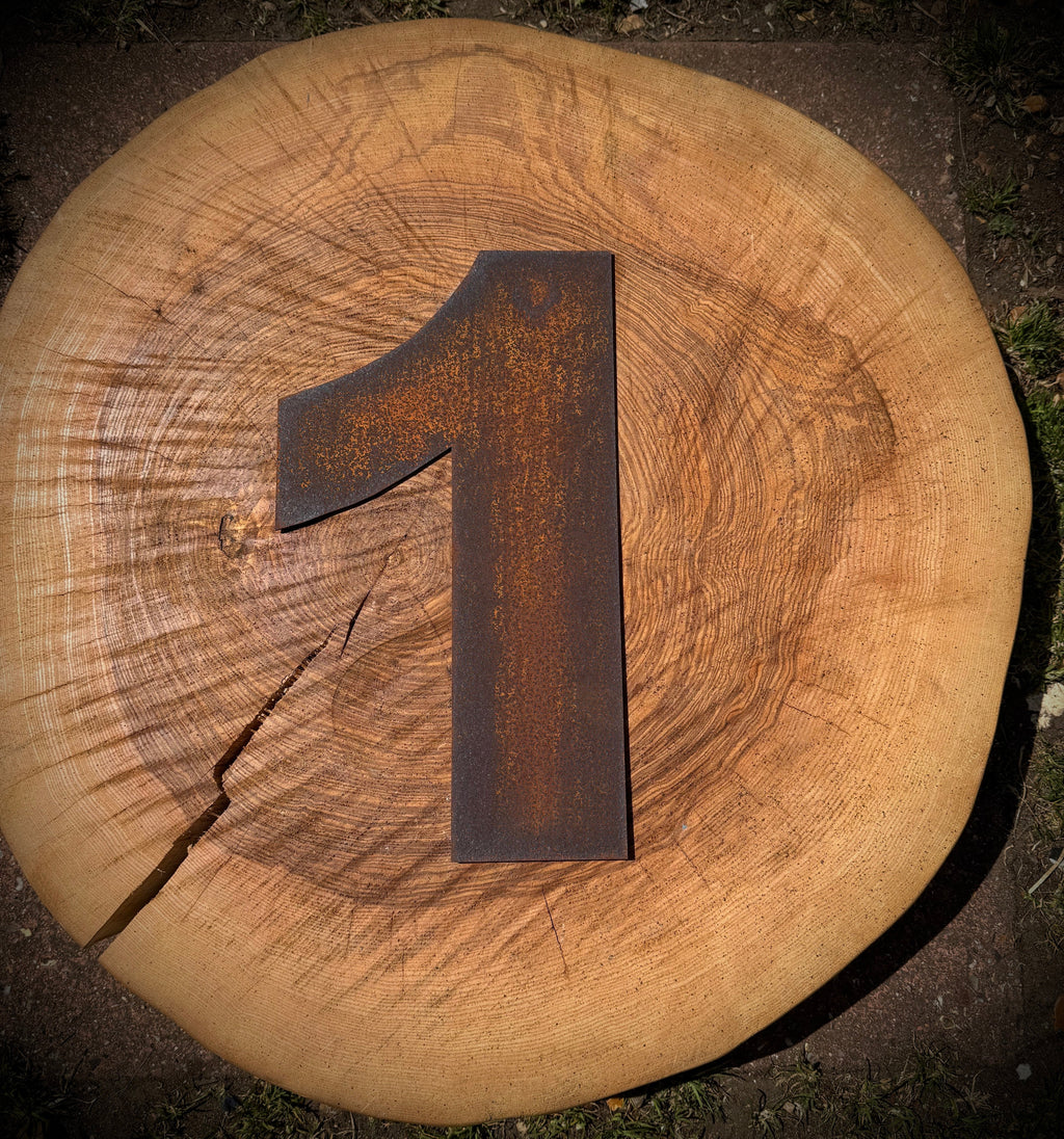 12 Inch Rusty Metal Letters A-Z 0-9