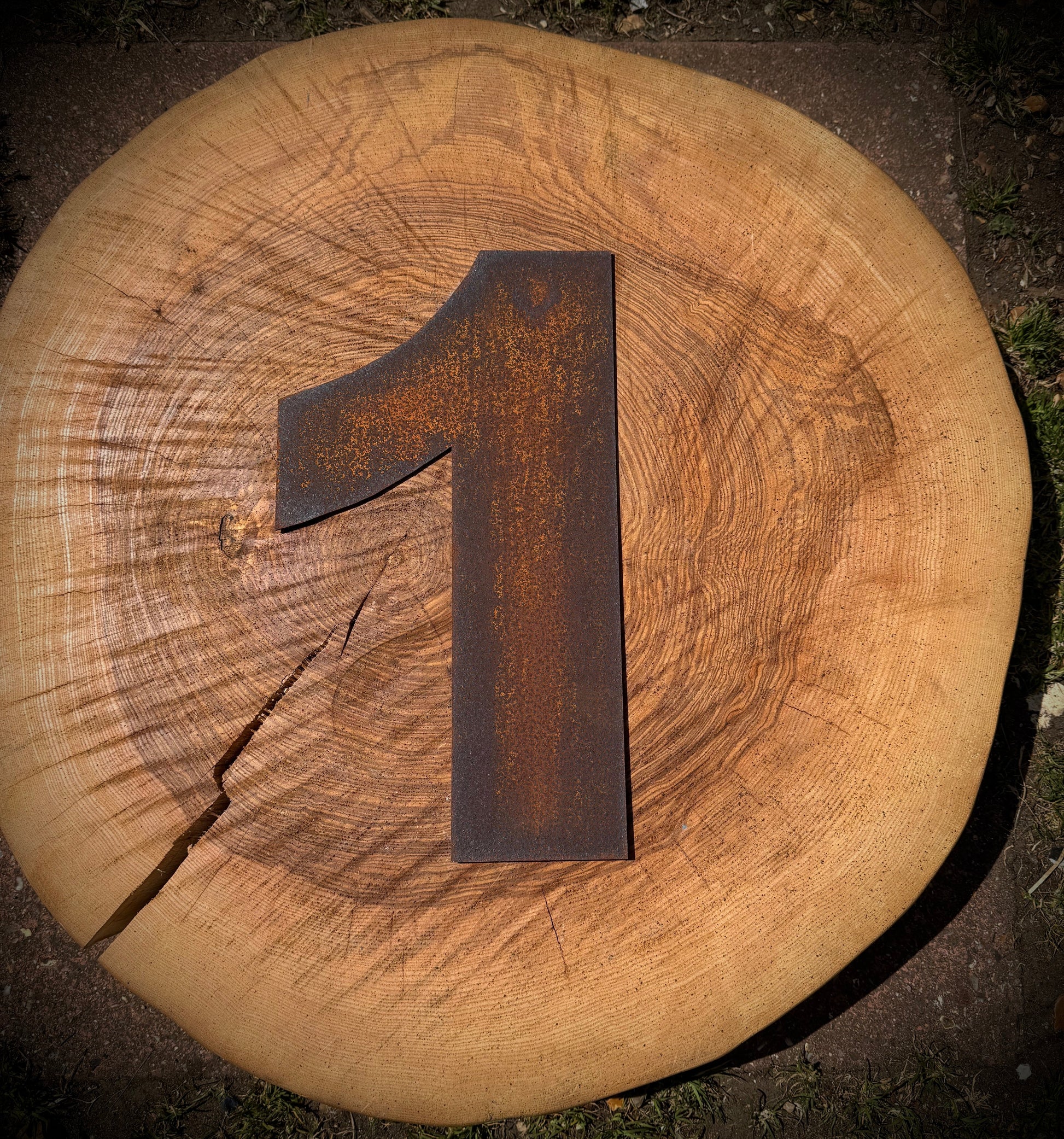 12 Inch Rusty Metal Letters A-Z 0-9