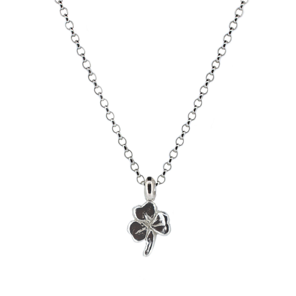 Lucky Clover Sterling Silver Necklace