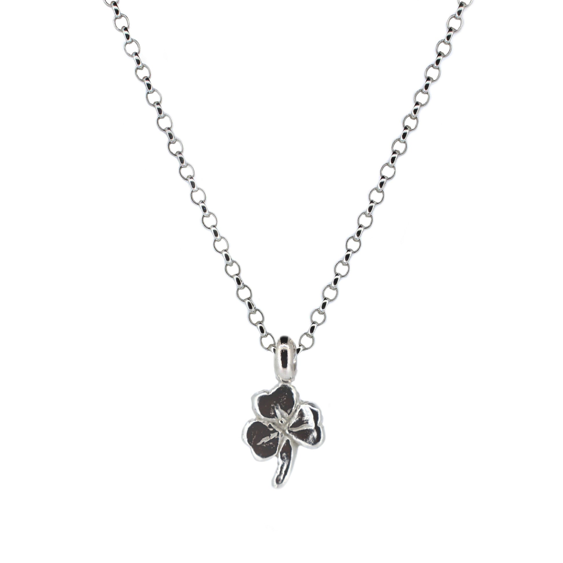 Lucky Clover Sterling Silver Necklace