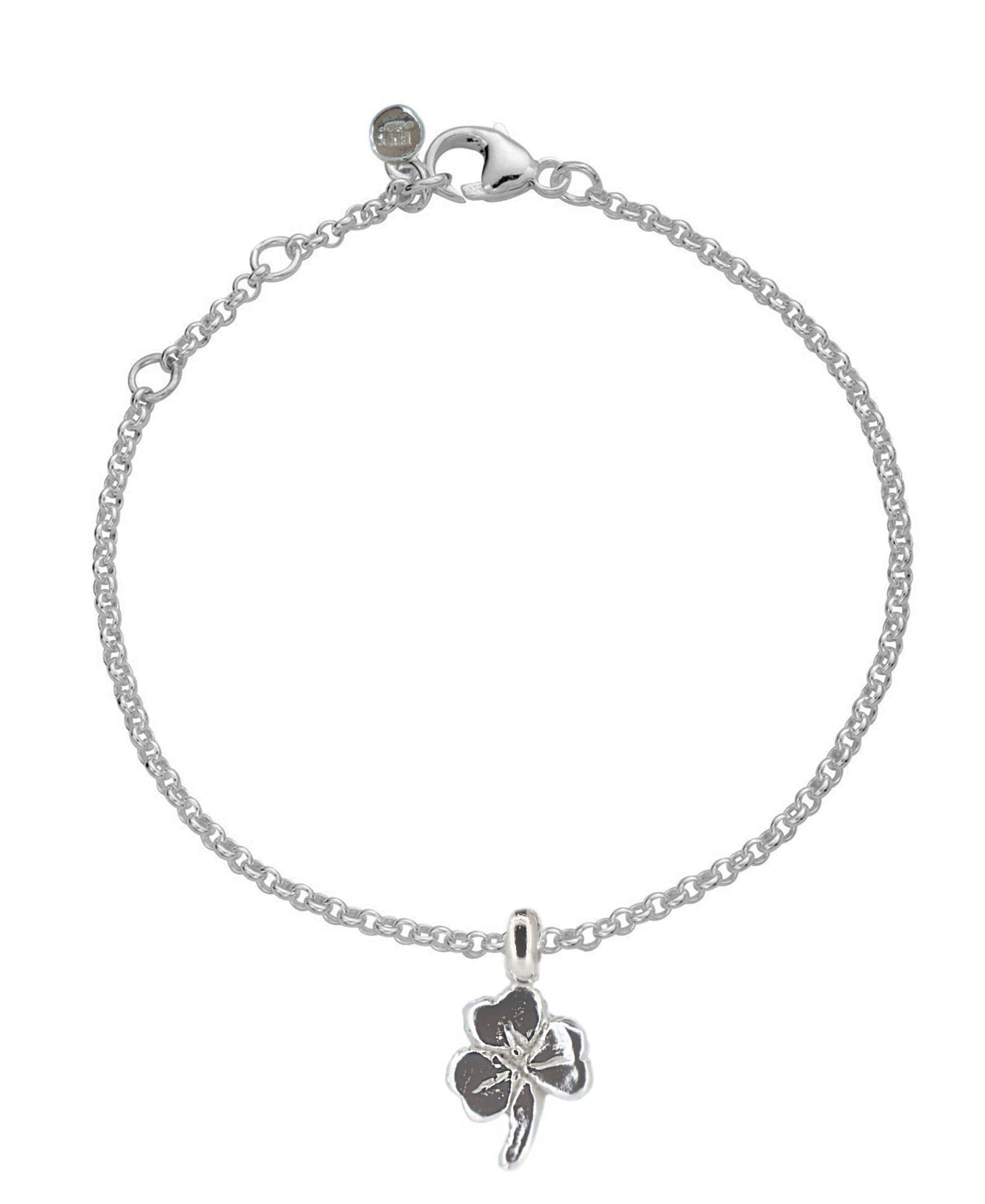 Lucky Clover Chain Bracelet in Sterling Silver