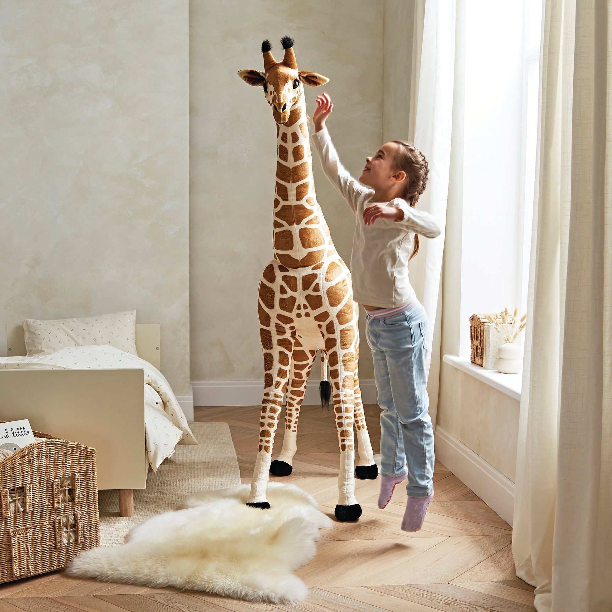 CuddleCo Standing Giraffe Stuffed Animal Toy For Kids