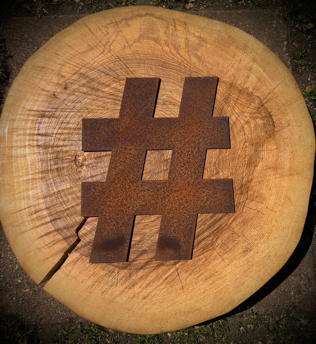 12 Inch Rusty Metal Letters A-Z 0-9