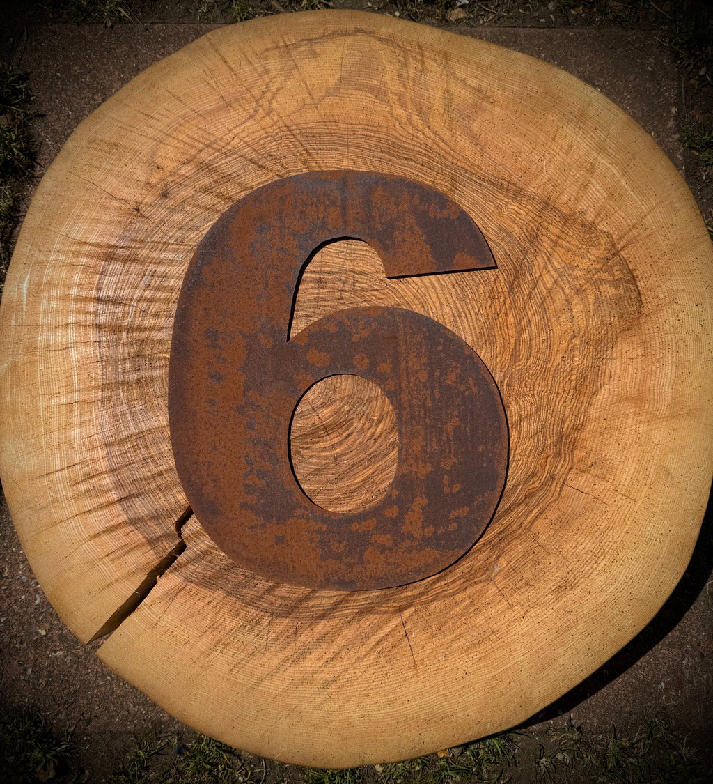 5 inch Fat Font Rusty Metal Letters A-Z 0-9